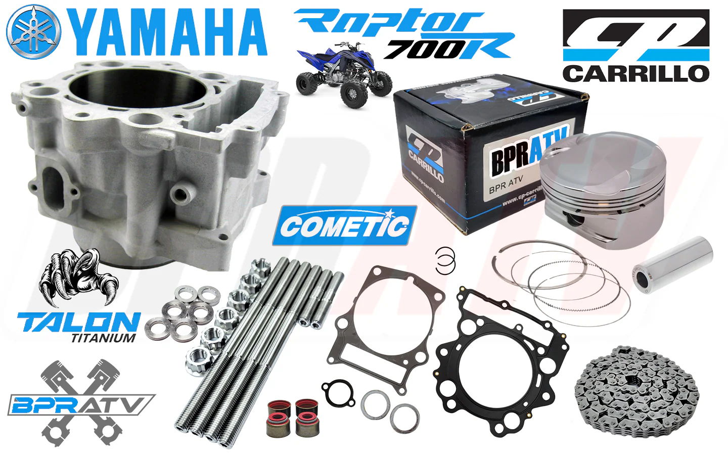 09+ Raptor 700 108mm Big Bore Stroker 815cc Complete Rebuild Kit Stage 3 Hot Cam - Image 2