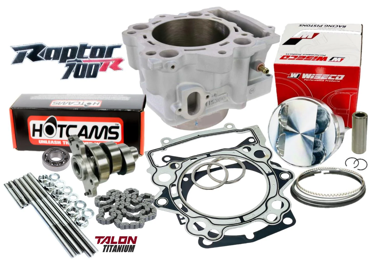 09 Raptor 700 OEM Yamaha Cylinder Stage 2 Hotcam Top End Rebuild Performance Kit