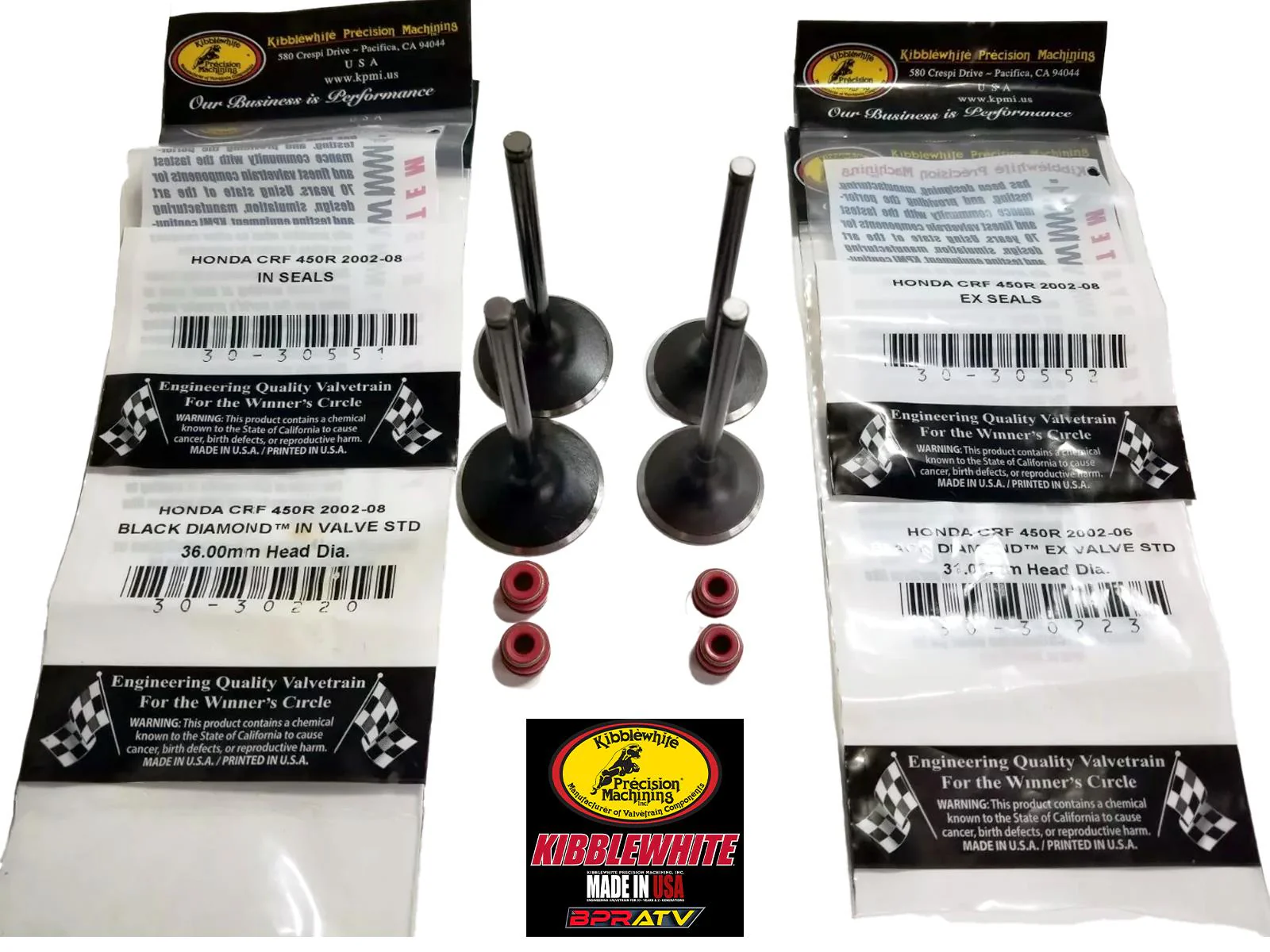 11 12 Polaris RZR XP900 XP 900 OEM Kibblewhite Head Intake Exhaust Valves Seals - Image 3