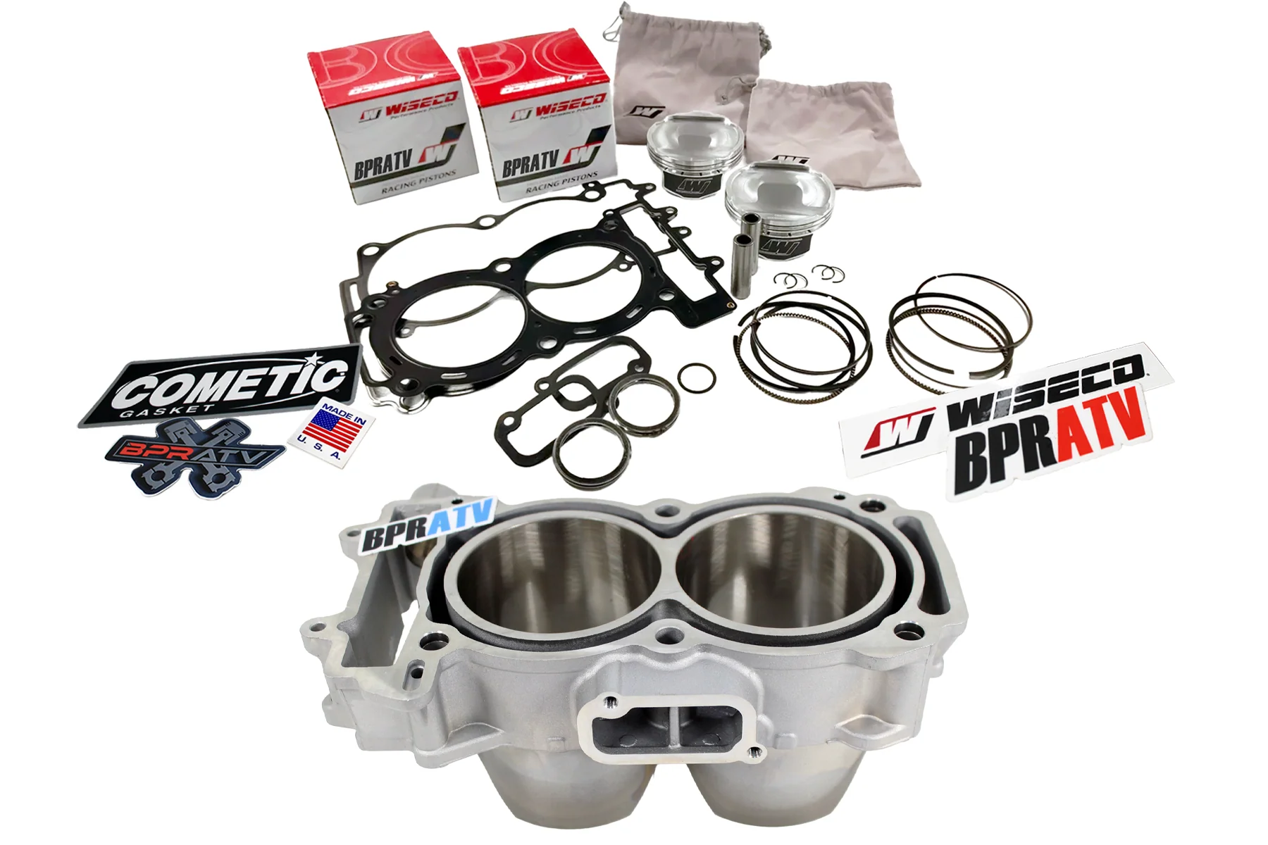11-14 Polaris RZR XP 900 XP900 93mm Cylinder 10.6:1 Wiseco Piston Cometic Gasket - Image 5