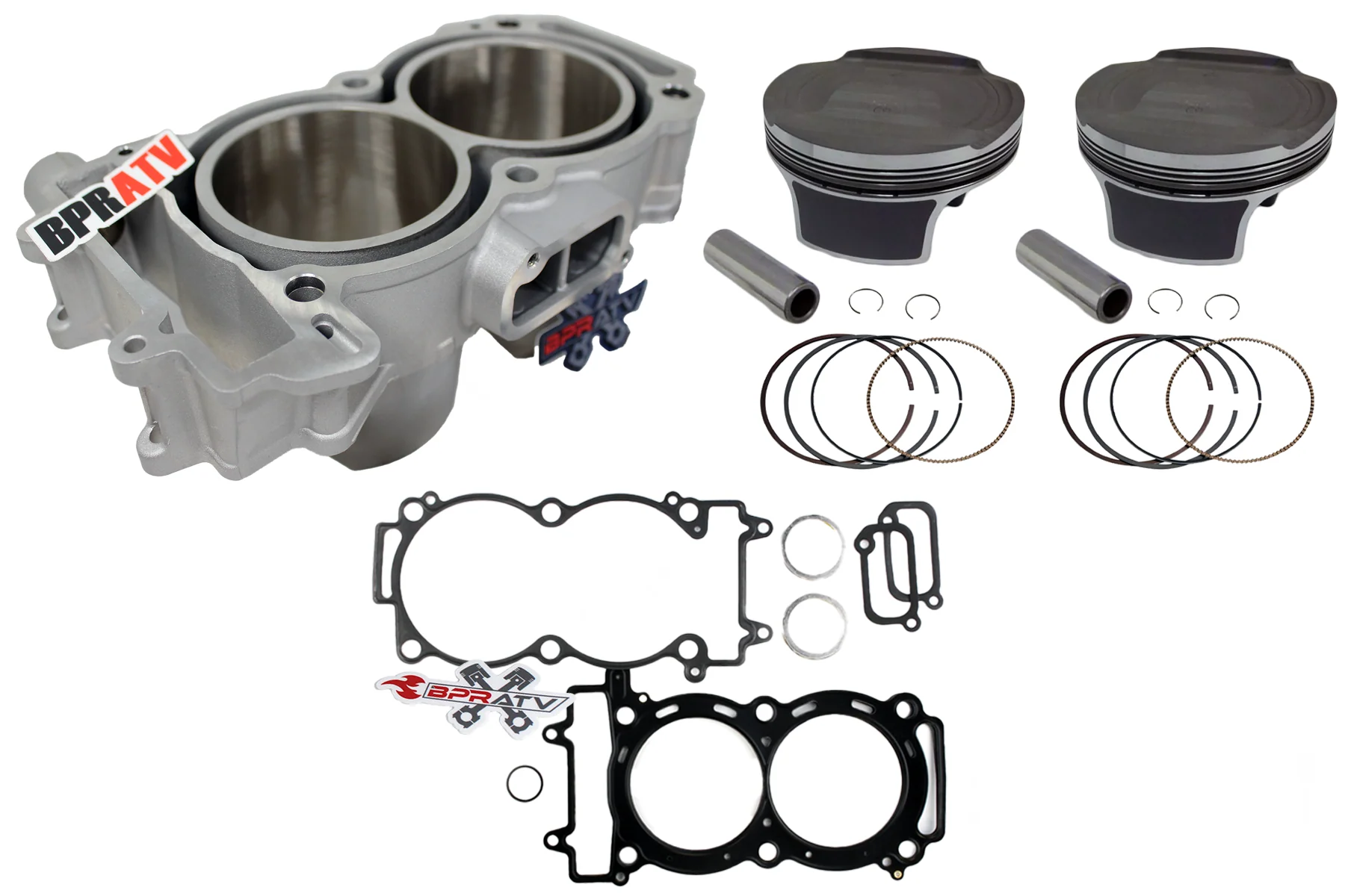 11-14 Polaris RZR XP 900 XP900 Cylinder 93mm Pistons Gaskets Top End Rebuild Kit - Image 23