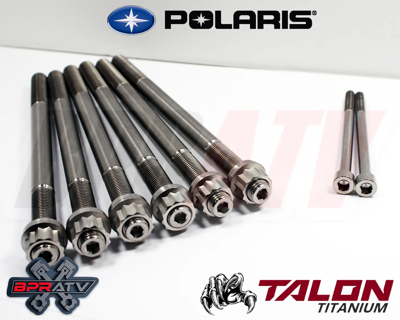 12-15 Polaris RZR 570 COMPLETE BPRATV Titanium Cylinder Head Bolts Kit Stud Kit