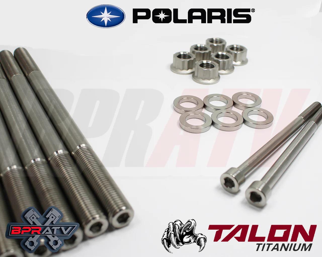 12-15 Polaris RZR 570 COMPLETE BPRATV Titanium Cylinder Head Bolts Kit Stud Kit - Image 6
