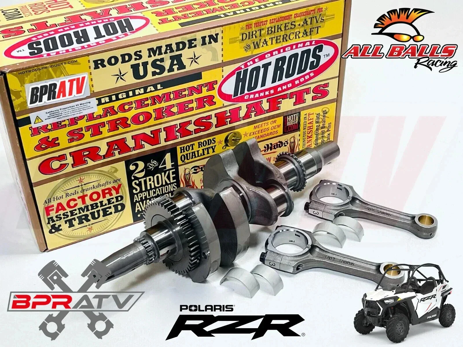 13 14 Polaris RZR XP900 XP 900 Hot Rods Heavy Duty Crankshaft & Connecting Rods - Image 3