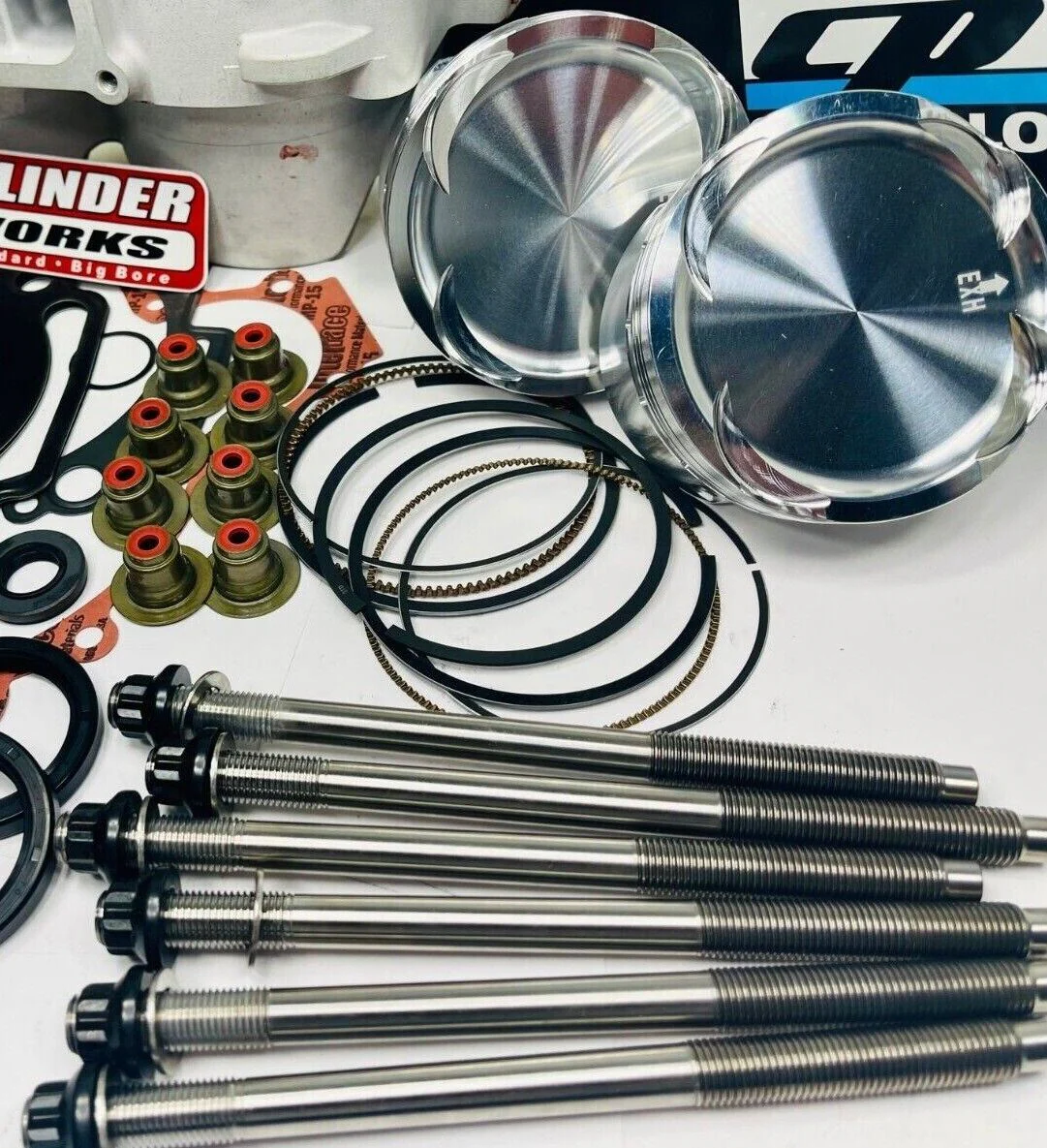 13 14 RZR XP 900 Top End Rebuild Kit 93m Complete Stock Bore Assembly Head Studs - Image 3