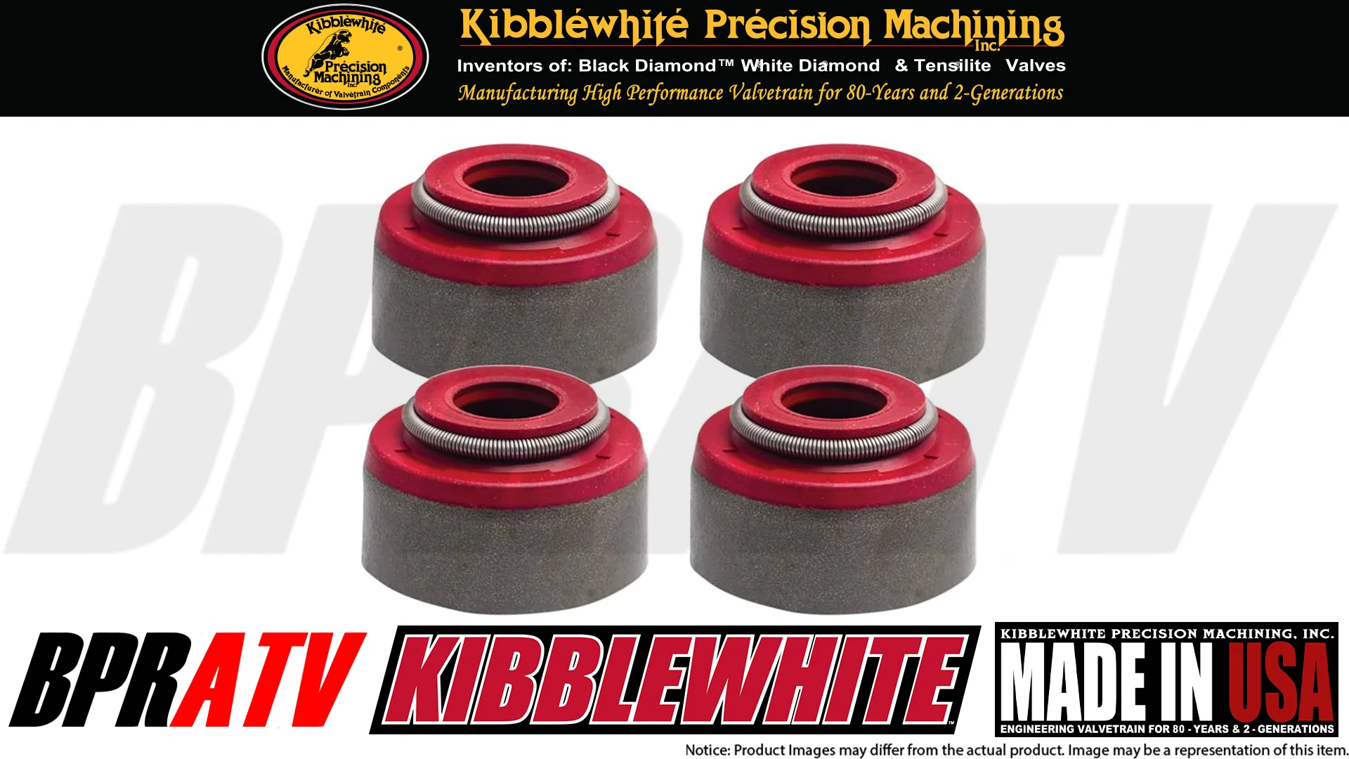 13-18 KTM 450 SX-F SXF 450 Kibblewhite Intake Valves Exhaust Valve Kit RED Seals - Image 8