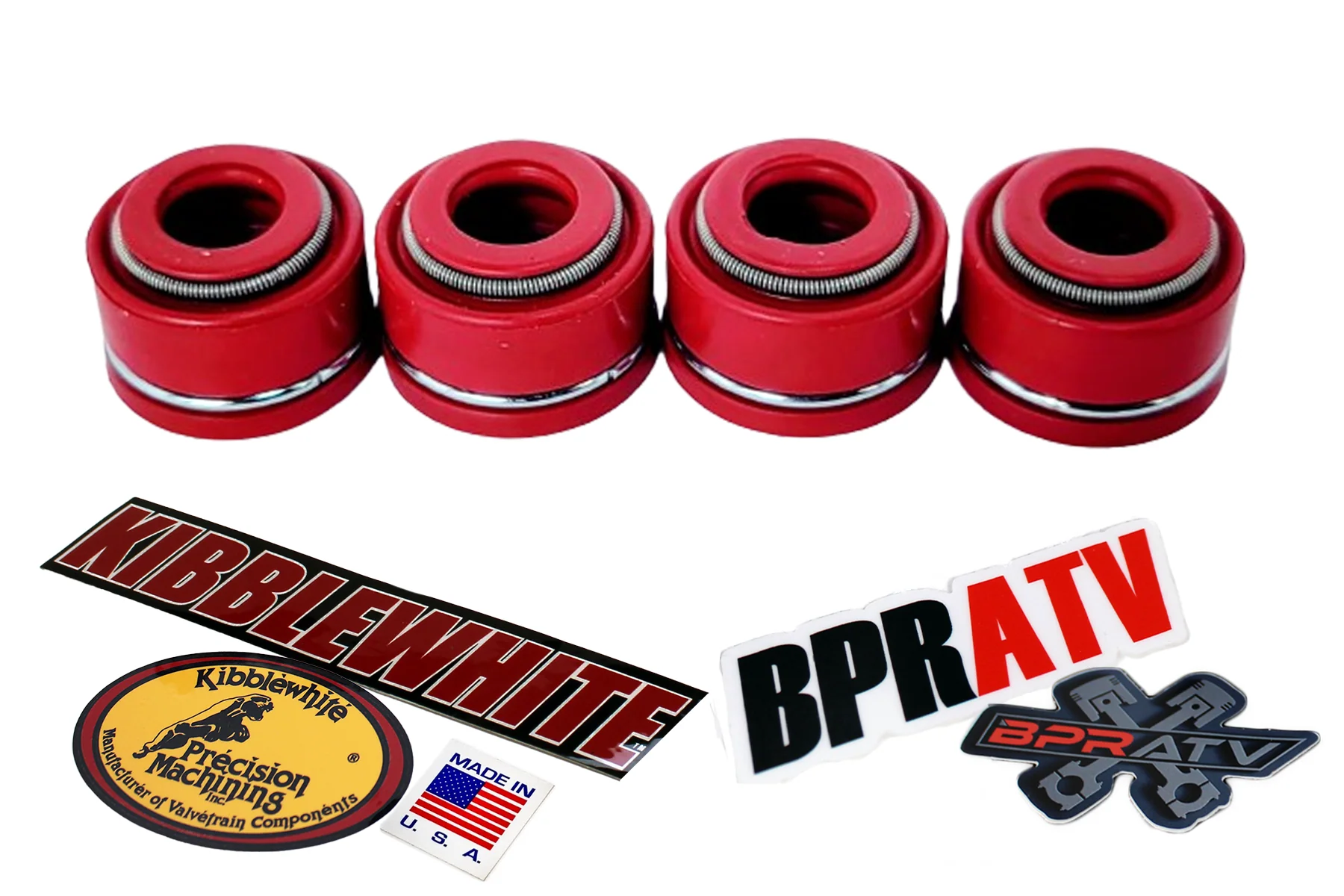 15-25 Yamaha WR250F WR 250F Kibblewhite Red Viton Valve Stem Seals Seal Four (4) - Image 15