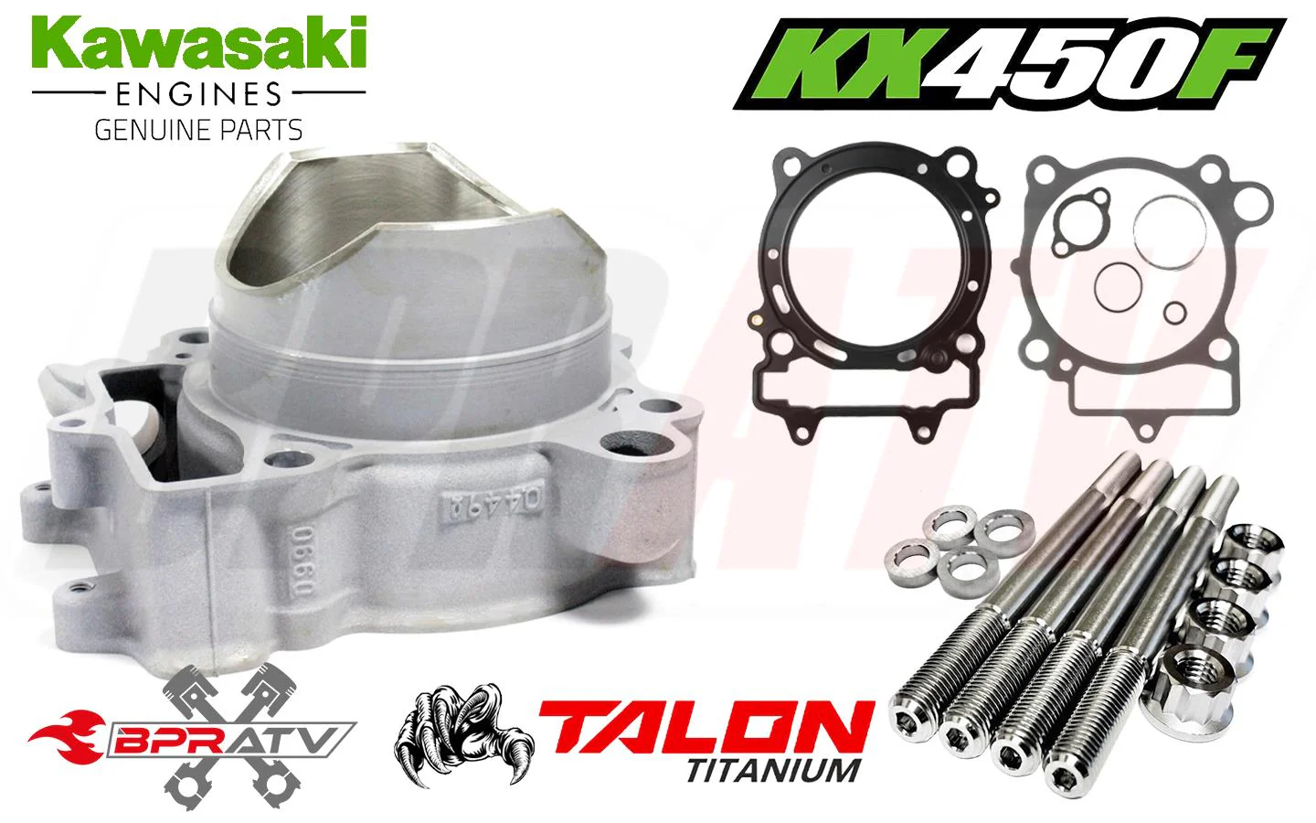 16-18 KX450F OEM Cylinder OEM Crank Motor Complete Engine Rebuild Kit Top Bottom - Image 10
