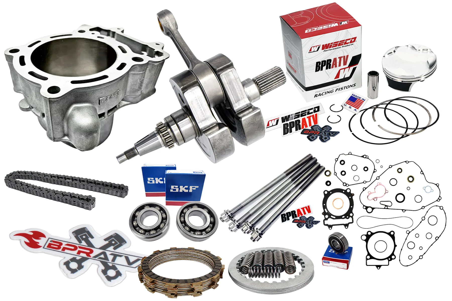 16-18 KX450F OEM Cylinder OEM Crank Motor Complete Engine Rebuild Kit Top Bottom - Image 4