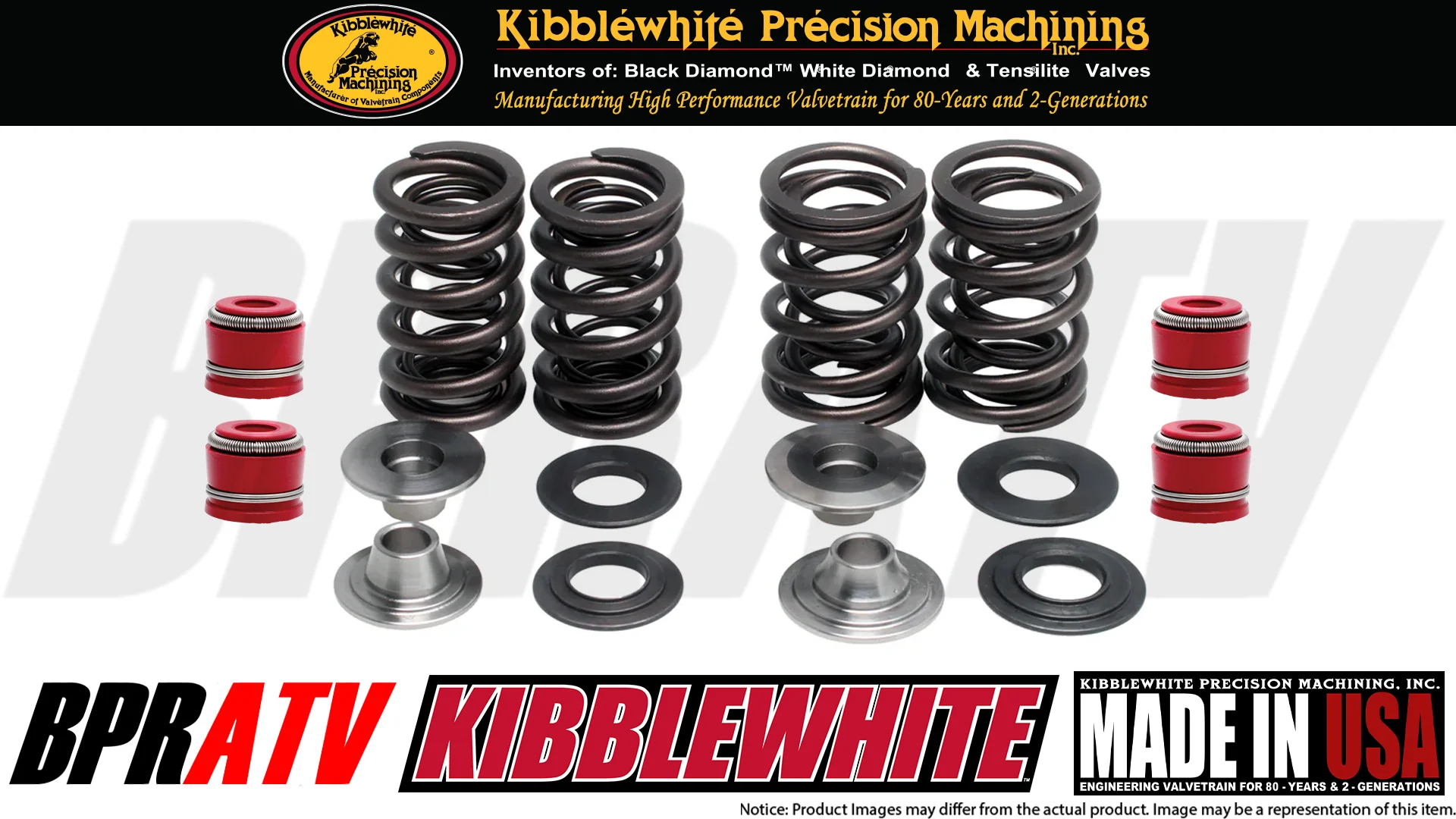 16-22 KTM 350 XC-F XCF 350 Kibblewhite Titanium Valves Spring Kit RED Stem Seals - Image 3