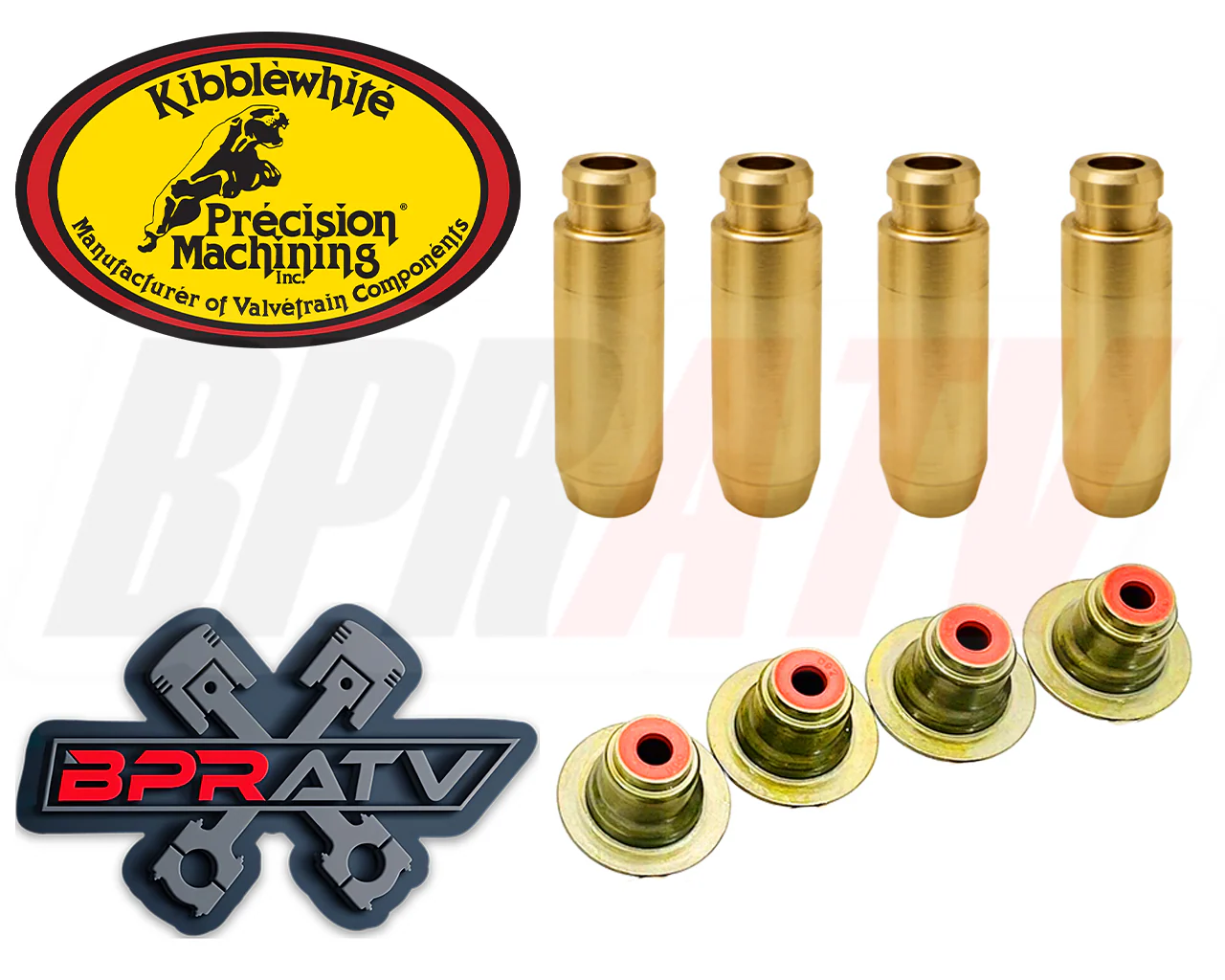 16-24 Polaris General 1000 Kibblewhite Intake Exhaust Valve Guides & RED Seals - Image 3