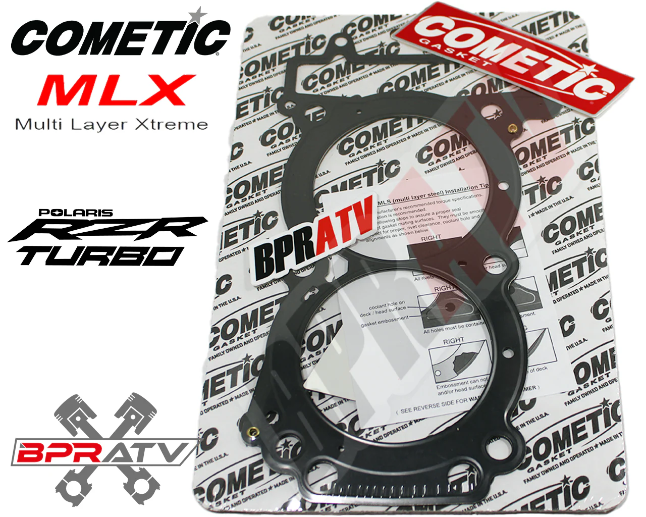 17-21 Polaris RZR XP Turbo S S4 XP4 93mm 95mm Cometic MLX 4-Layer Head Gasket - Image 2