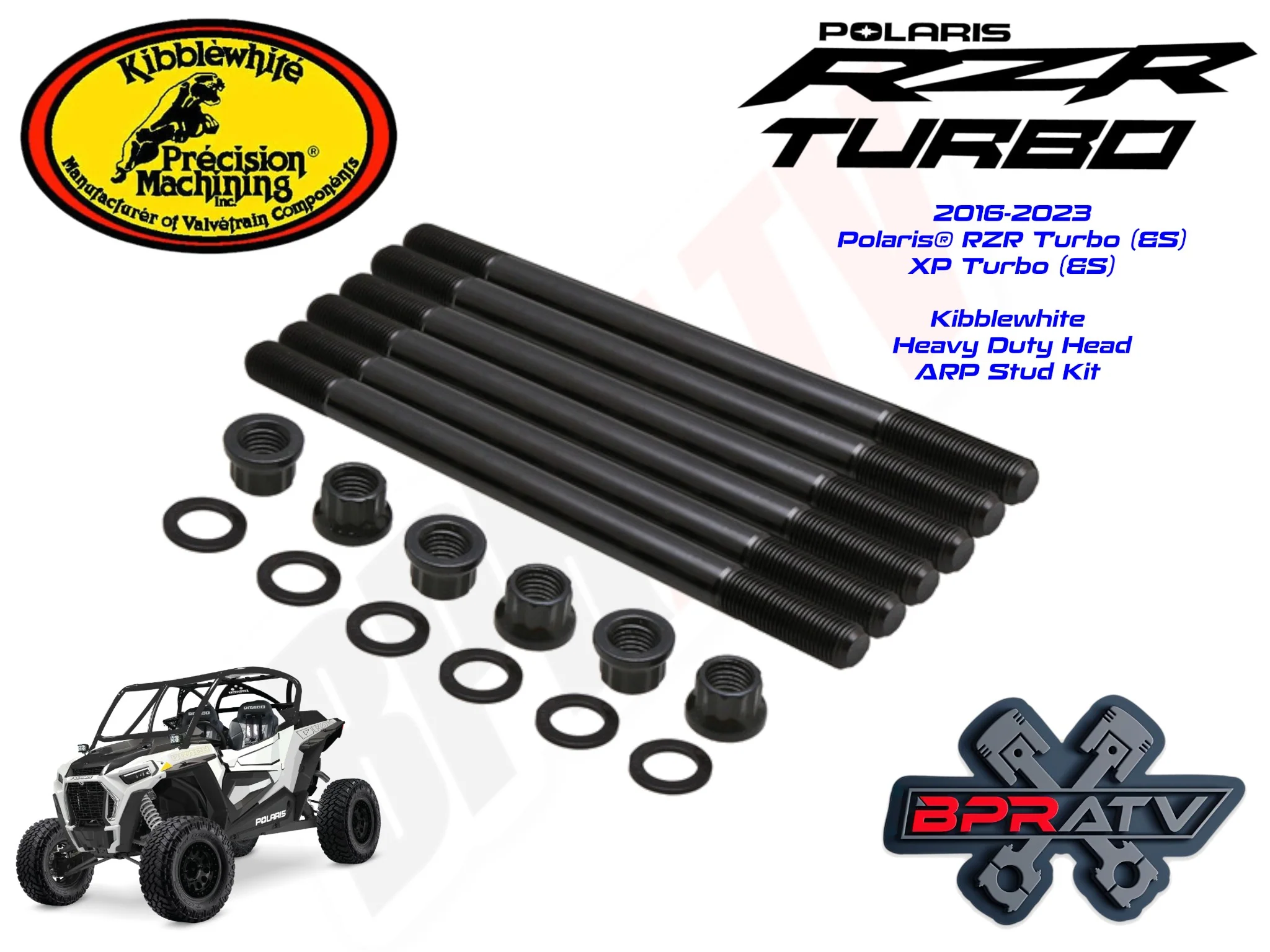 17-21 RZR XP Turbo S S4 XP4 93mm Cometic Top End Gasket Kit Kibblewhite Stud Kit - Image 3