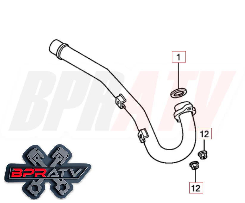 17-24 Honda CRF450RX CRF 450RX Titanium Head Exhaust Studs Nuts Bolt Gasket Kit - Image 5
