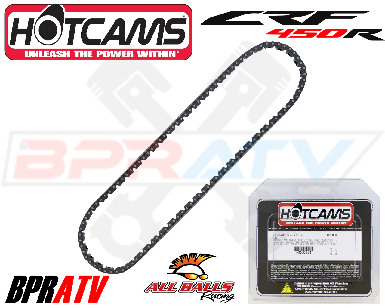 17-25 Honda CRF450R CRF 450RX Hot Cams Hotcams OEM Replacement Cam Timing Chain - Image 2