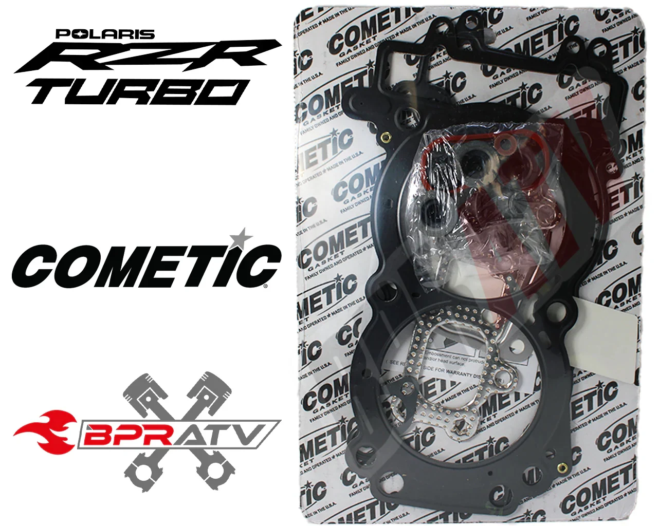 17-25 RZR XP Turbo S S4 XP4 93mm Cometic Top End Gasket Kit TITANIUM Head Studs - Image 3