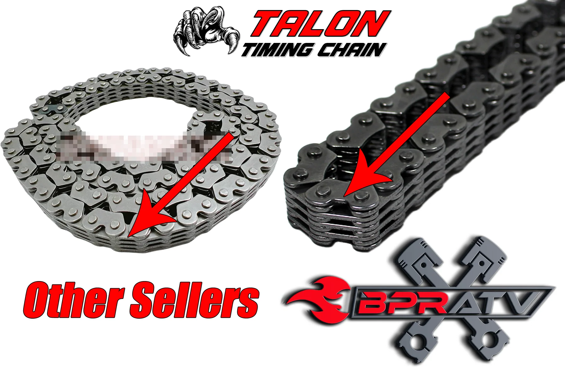 17-26 Honda CRF450R CRF 450RX BPRATV Heavy Duty OEM Replacement Cam Timing Chain - Image 3