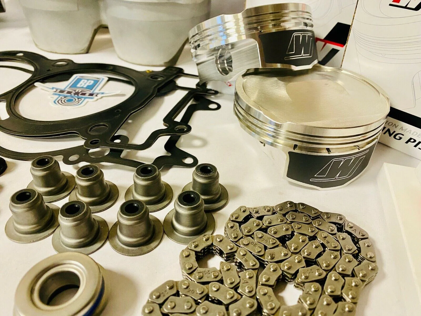 17+ XP 1000 XP1000 Complete Motor Engine Rebuild Valves Cams Shim Conversion Kit - Image 10