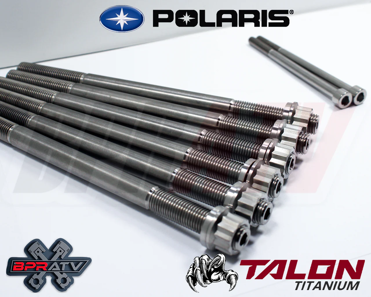 18-20 Polaris Ranger XP 1000 COMPLETE Titanium Cylinder Head Bolts Kit Stud Kit - Image 2