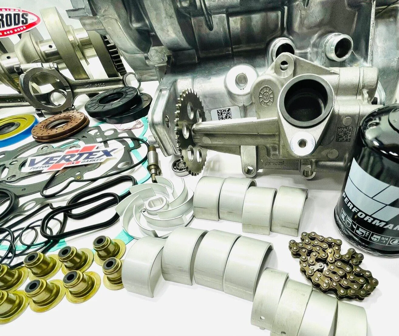 18-24 RZR XP 1000 Crankcases Rebuild Kit Bottom Lower End Motor Engine Assembly - Image 5