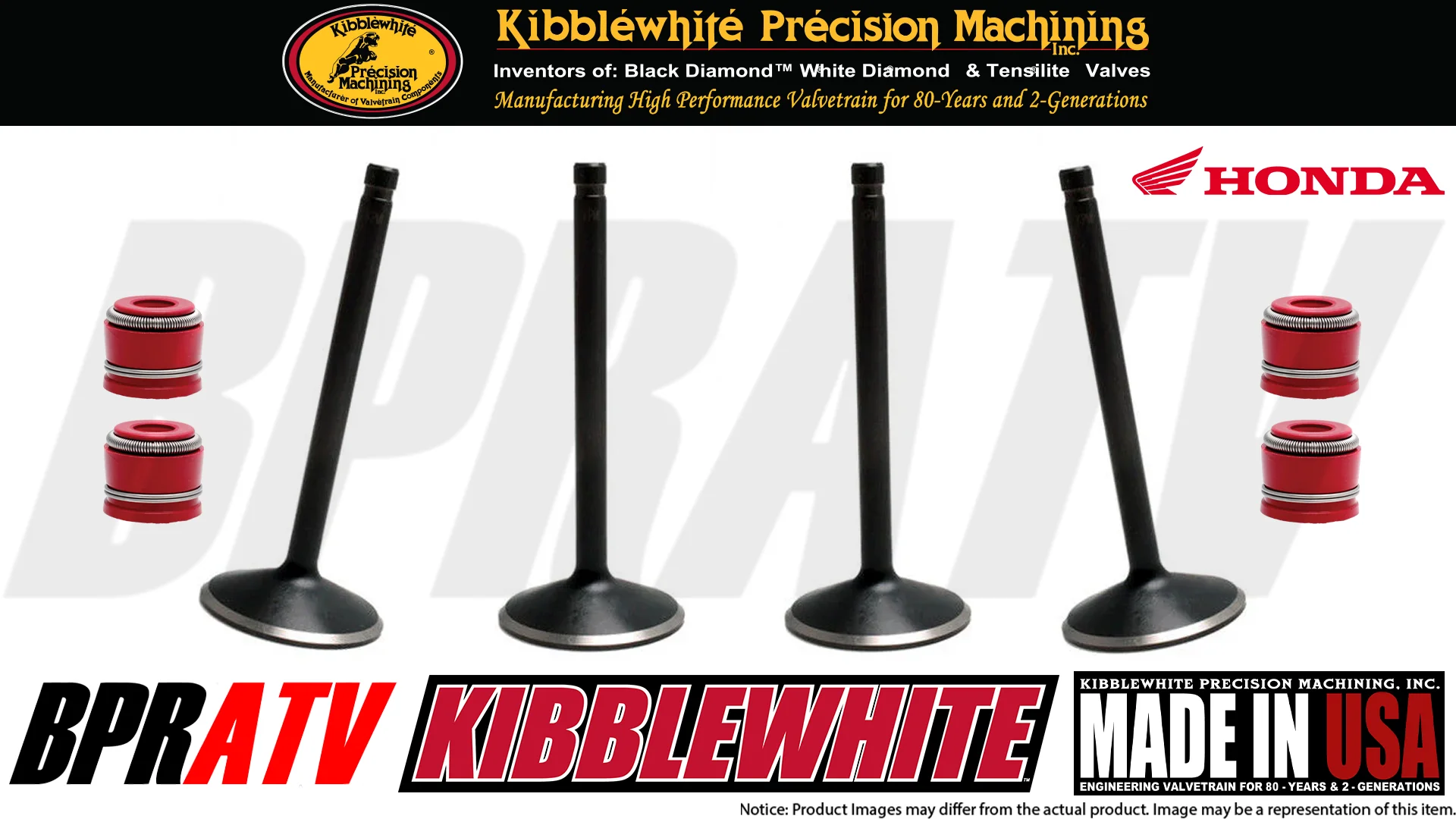 18-24 CRF250R CRF 250R Kibblewhite Intake & Exhaust Valves & TITANIUM Spring Kit - Image 6