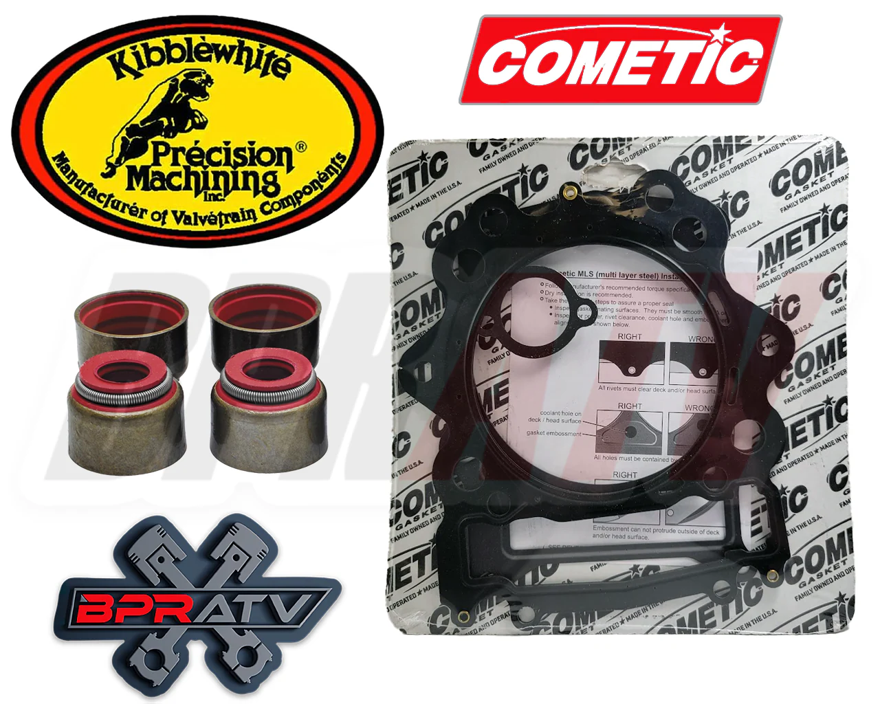 18-24 Yamaha Viking 700 102mm Stock Bore Cylinder CP Pump Gas Piston Top End Kit - Image 4