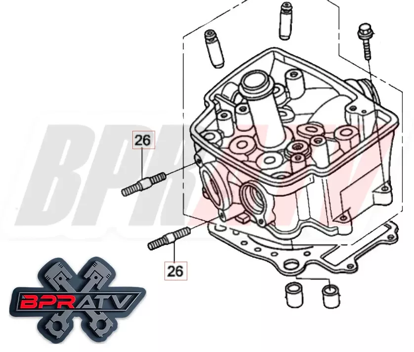 19-21 Honda CRF250RX CRF 250RX Titanium Head Exhaust Studs Nuts Bolt Gasket Kit - Image 3