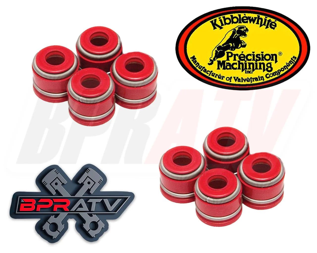 19-25 Honda Talon 1000X/R Head Valve Stem Guide Viton RED Seals Seal Set of 8 - Image 2
