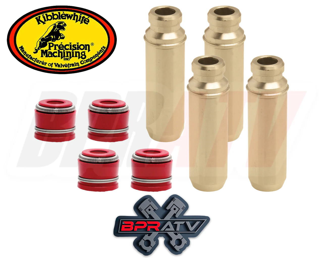 19-24 CRF250RX CRF 250RX Kibblewhite Head Intake Exhaust Valve Guides RED Seals - Image 2