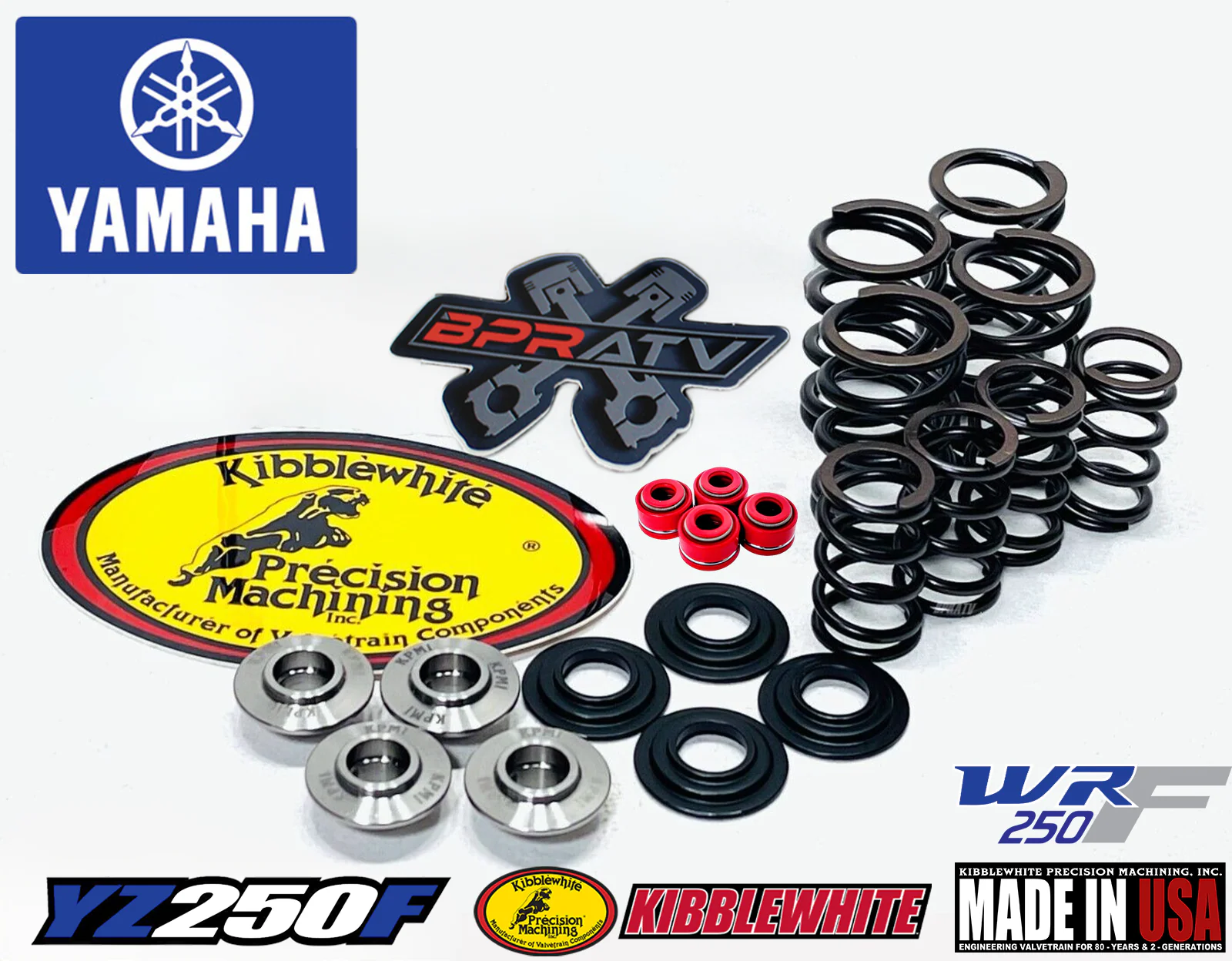 19-25 Yamaha YZ250F YZ 250F Kibblewhite Race Titanium Valves Springs Kit & Seals - Image 2
