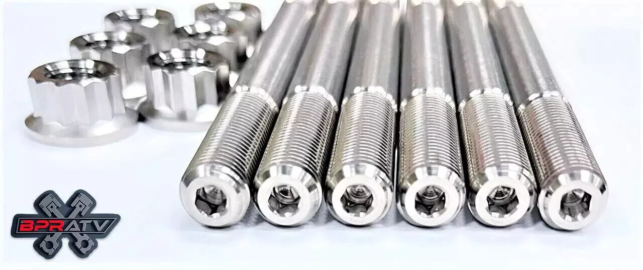 19+ KX450 KX450X Cylinder Head Studs TITANIUM 12 Point Nut Stud Bolt Upgrade Kit - Image 18