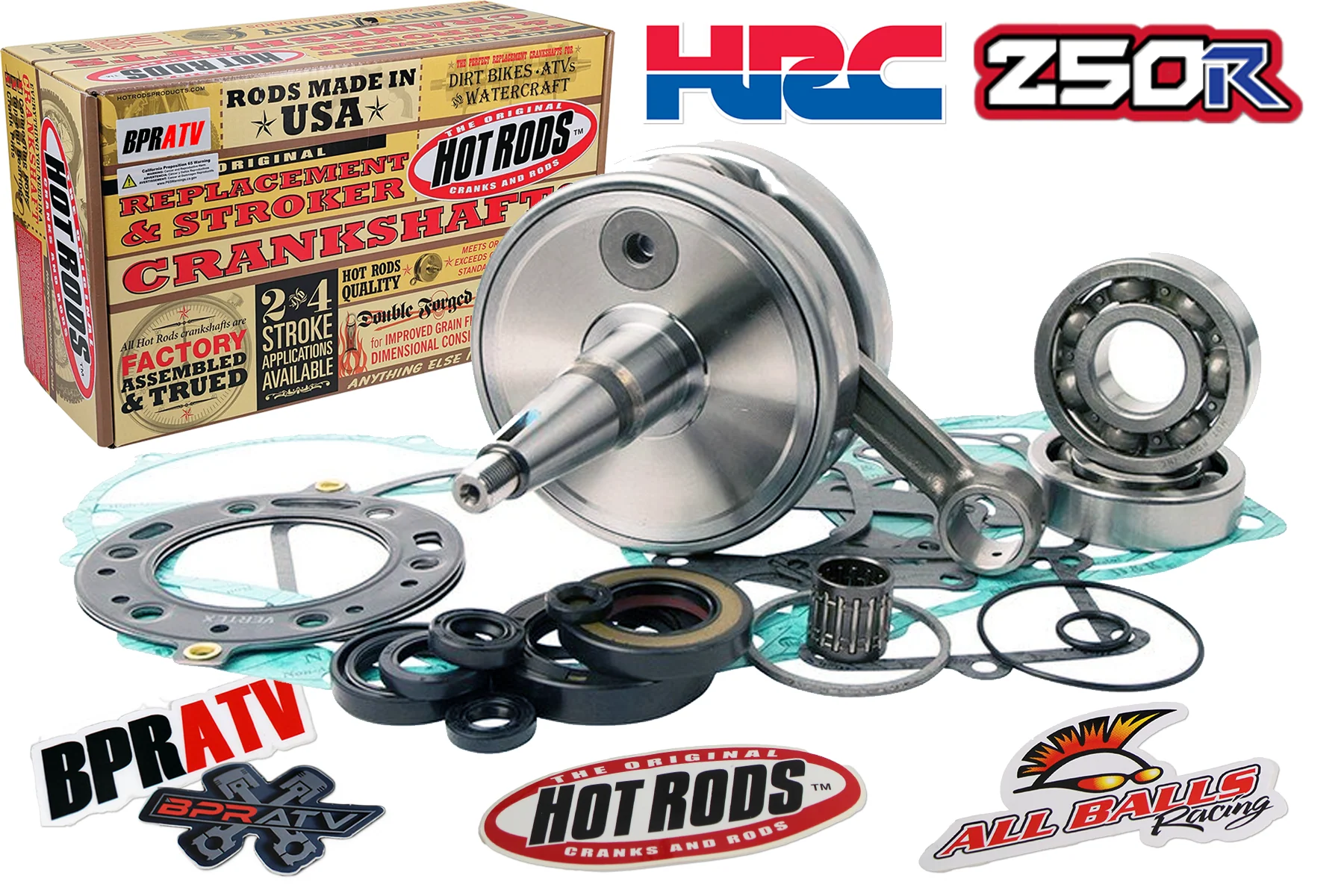 1986 Honda TRX250R TRX 250R Hot Rods Trued Crank Bottom End Engine Rebuild Kit ✔ - Image 4