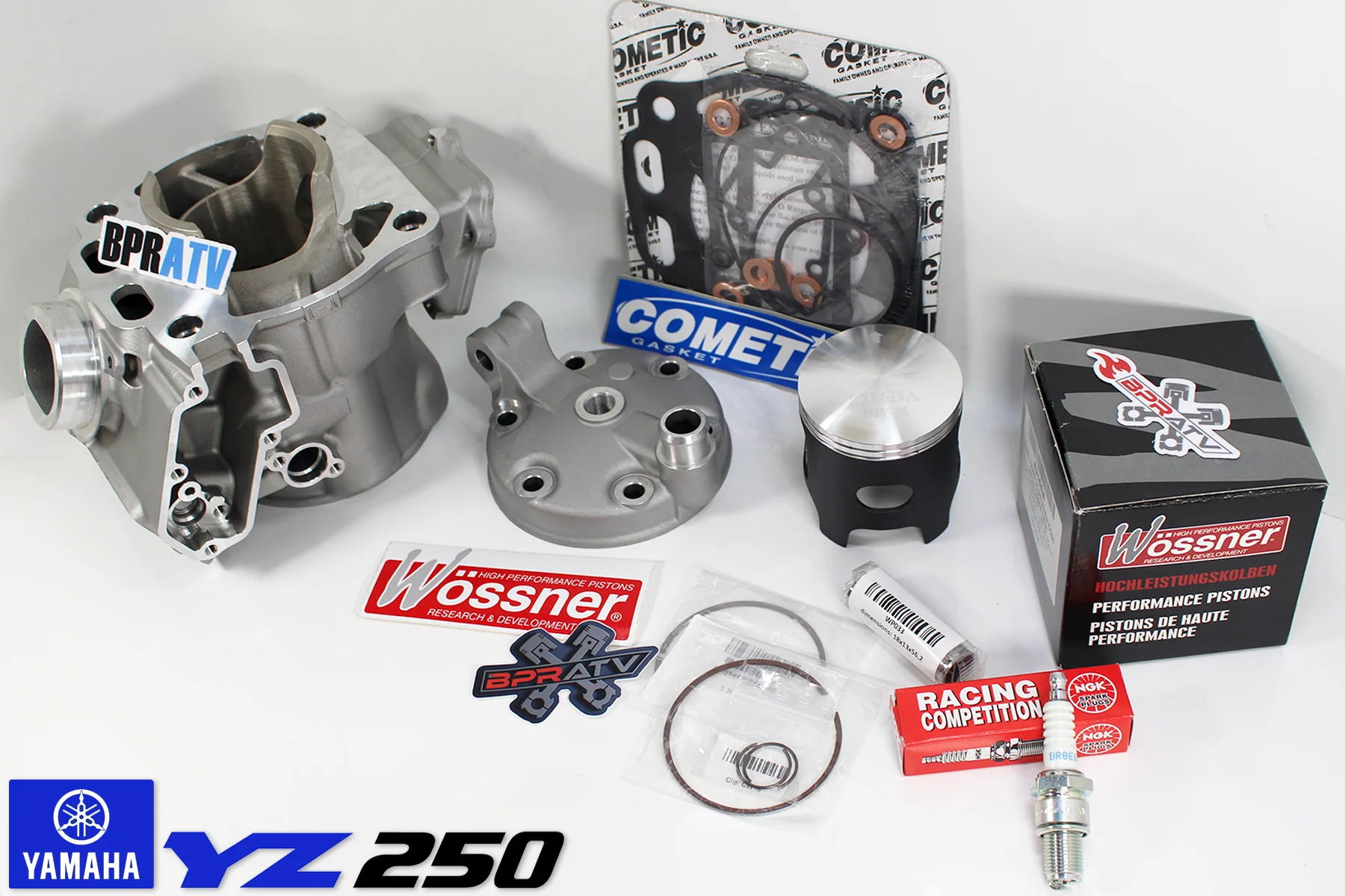 1999-2025 Yamaha YZ250 Stock Cylinder Wossner Piston Cometic Top End Rebuild Kit - Image 16