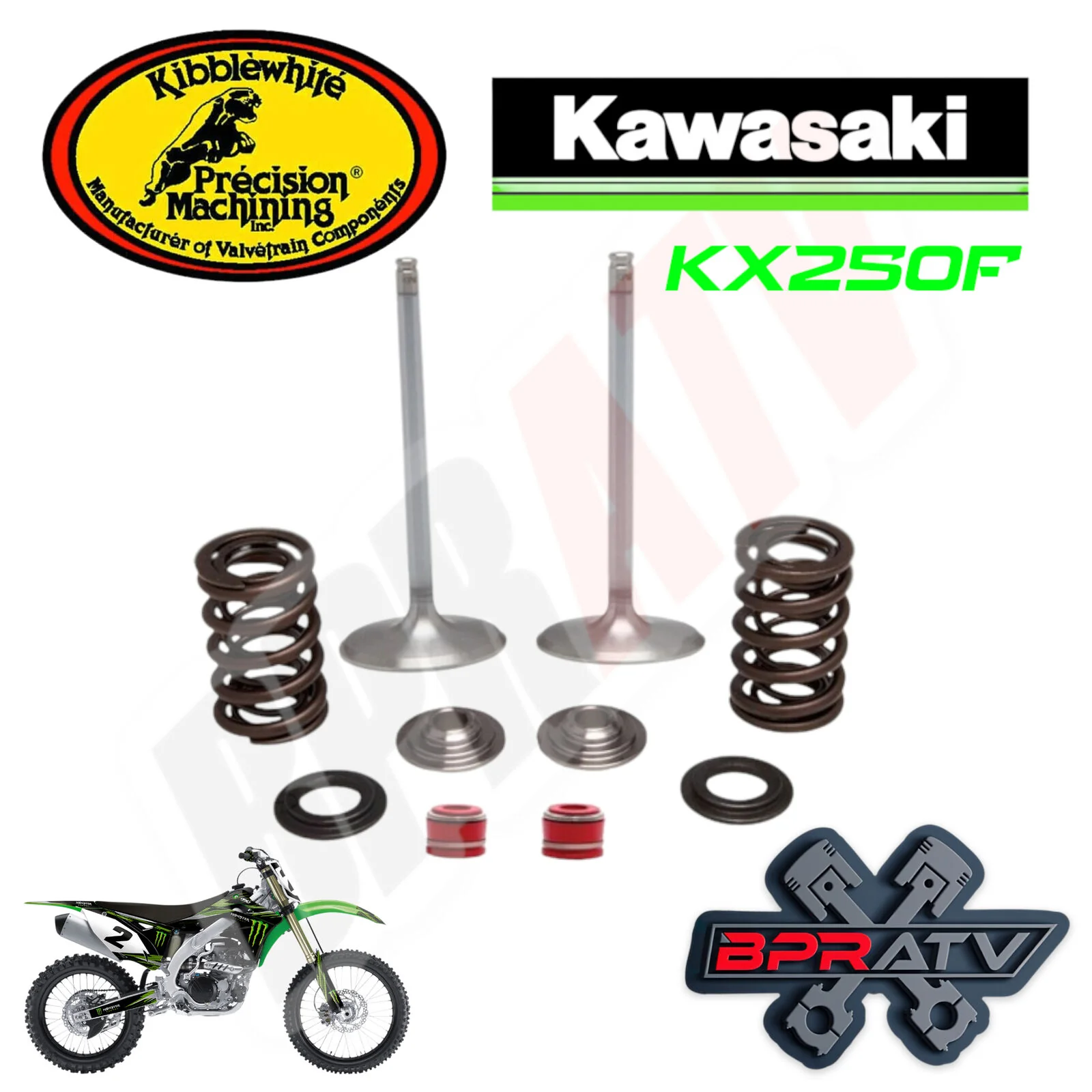 20-22 Kawasaki KX250F KX 250F Kibblewhite Intake Valves Springs Kit Retainer USA - Image 9