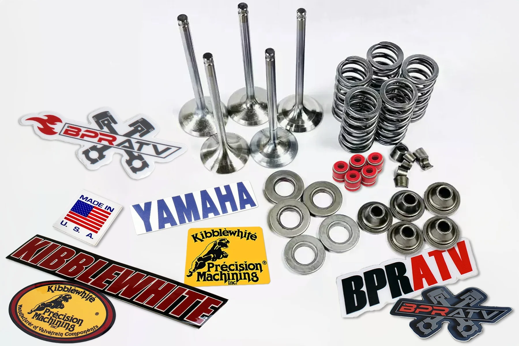 2004-2013 YFZ450 Kibblewhite Intake Exhaust Valves TITANIUM Spring Kit & KEEPERS