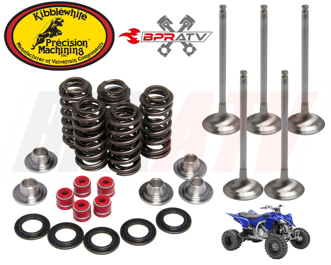 2004-2013 YFZ450 Kibblewhite Intake Exhaust Valves TITANIUM Spring Kit & KEEPERS - Image 15