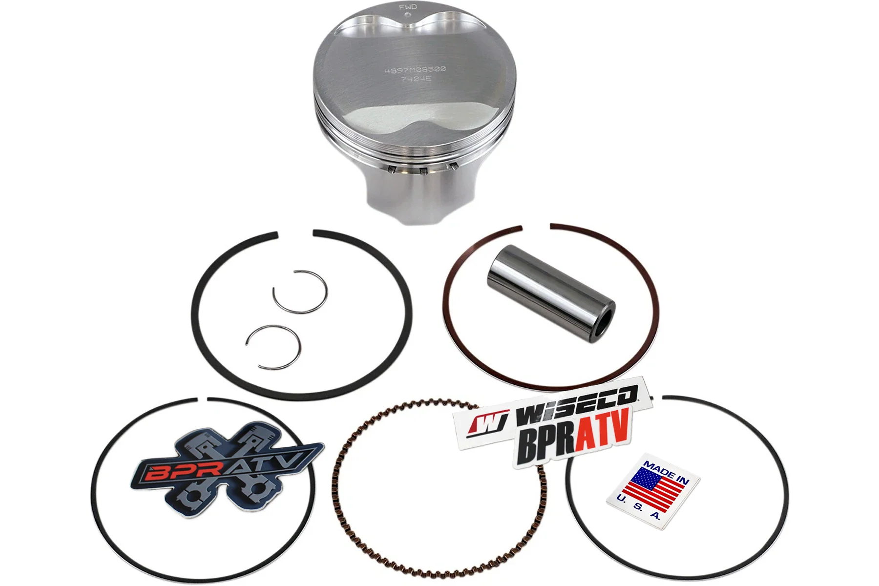 2005-11 Brute Force 750 KVF750 11.5:1 OEM STD 85mm Wiseco Piston Kit 4897M08500 - Image 3