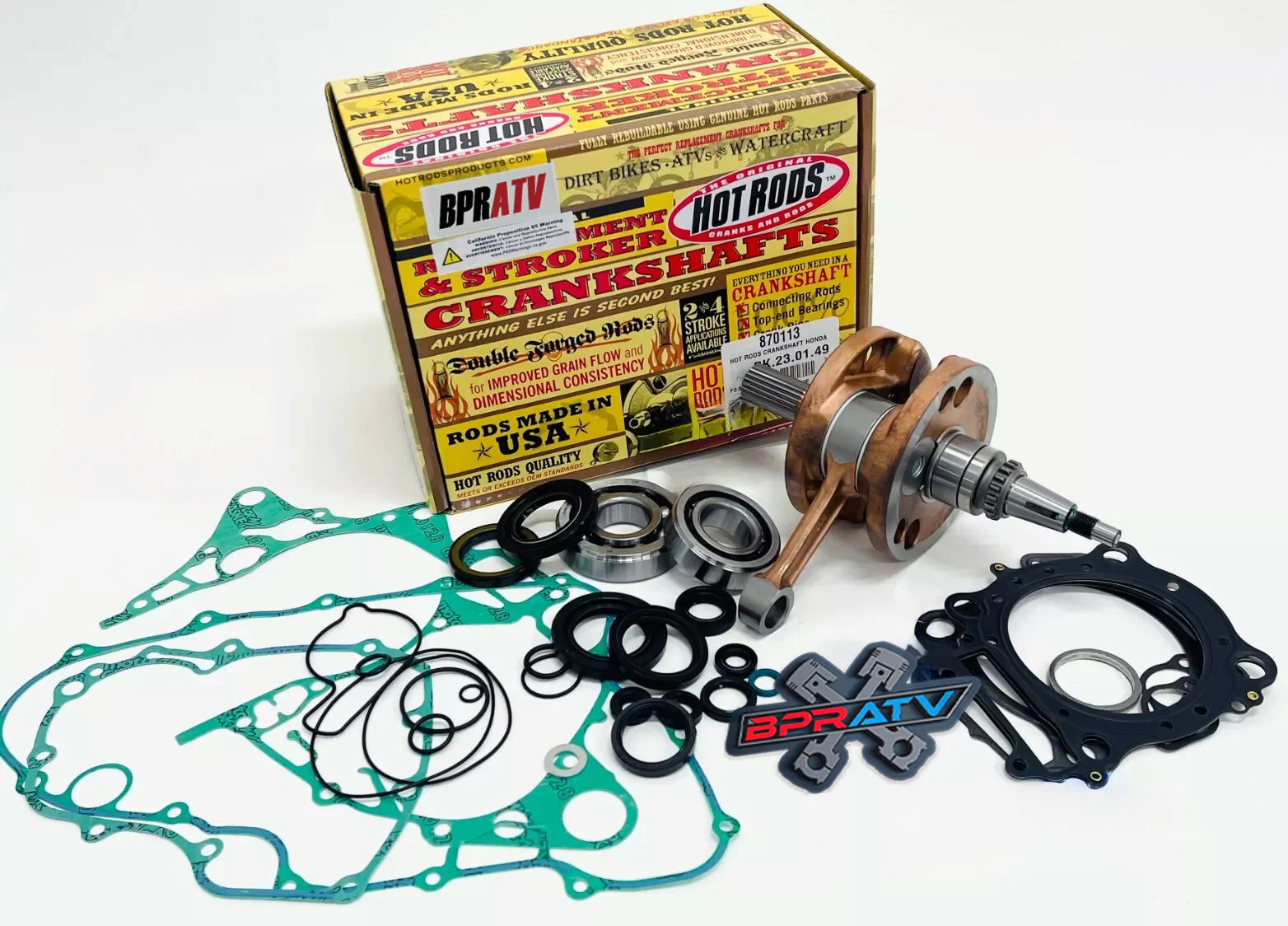 2006-2014 TRX450R TRX450ER Hot Rods Crank Bearings Seals Gaskets Rebuild Kit NEW - Image 20