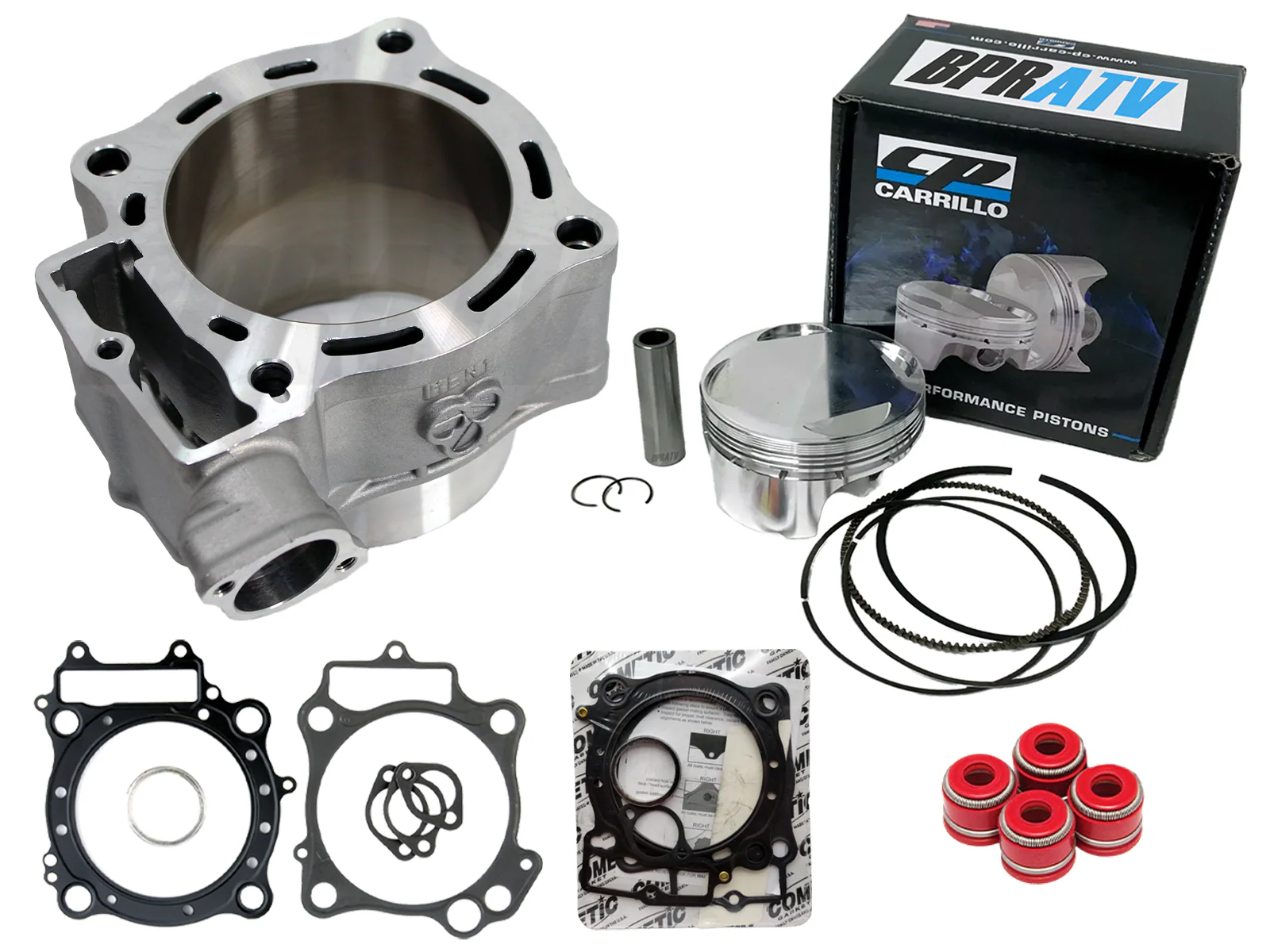 2006+ TRX450R TRX 450ER 100mm +4 13.5:1 CP Carrillo Piston Big Bore Cylinder Kit - Image 4