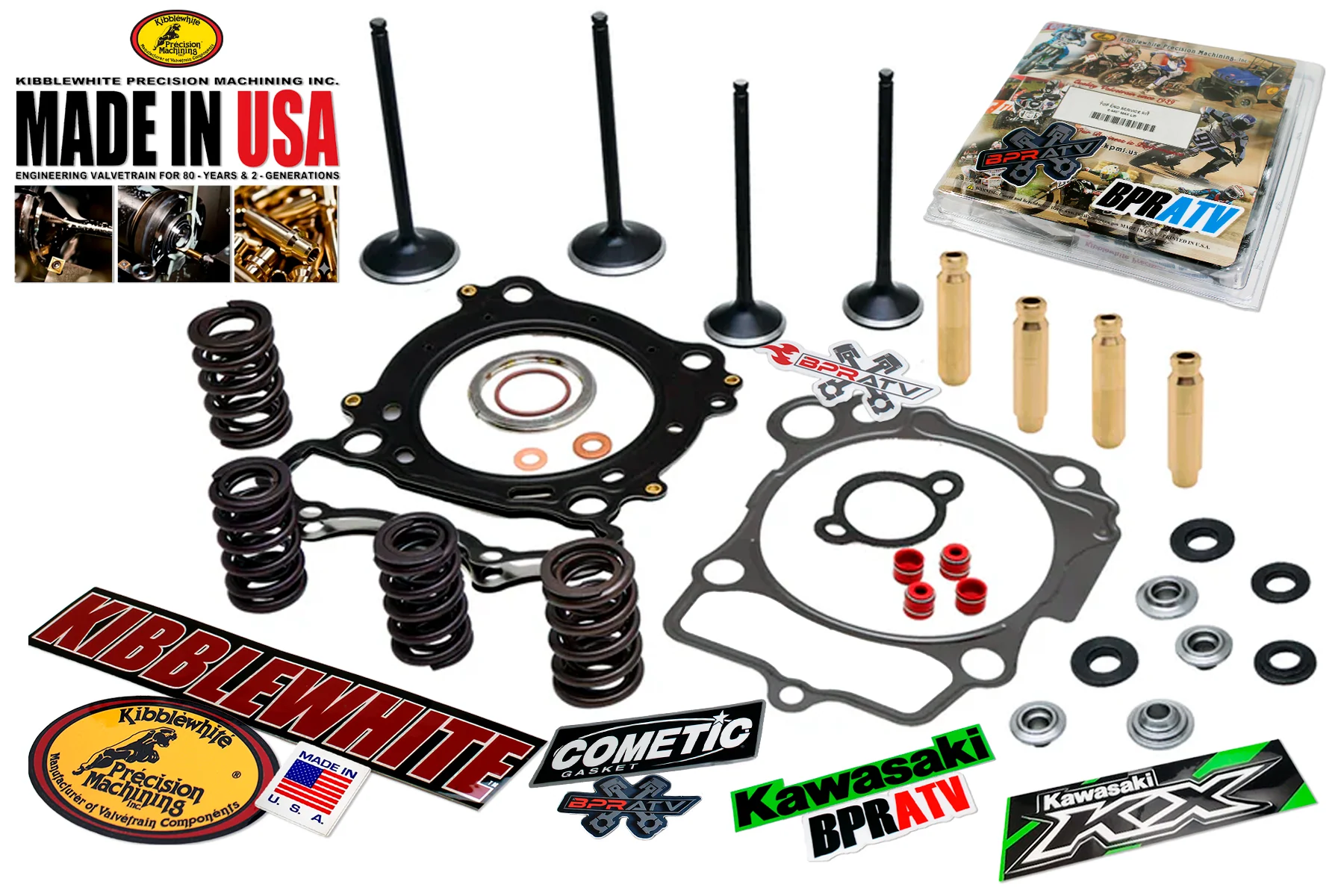 2009-2015 Kawasaki KX450F Kibblewhite Cylinder Head Service Kit Valves & Springs - Image 5