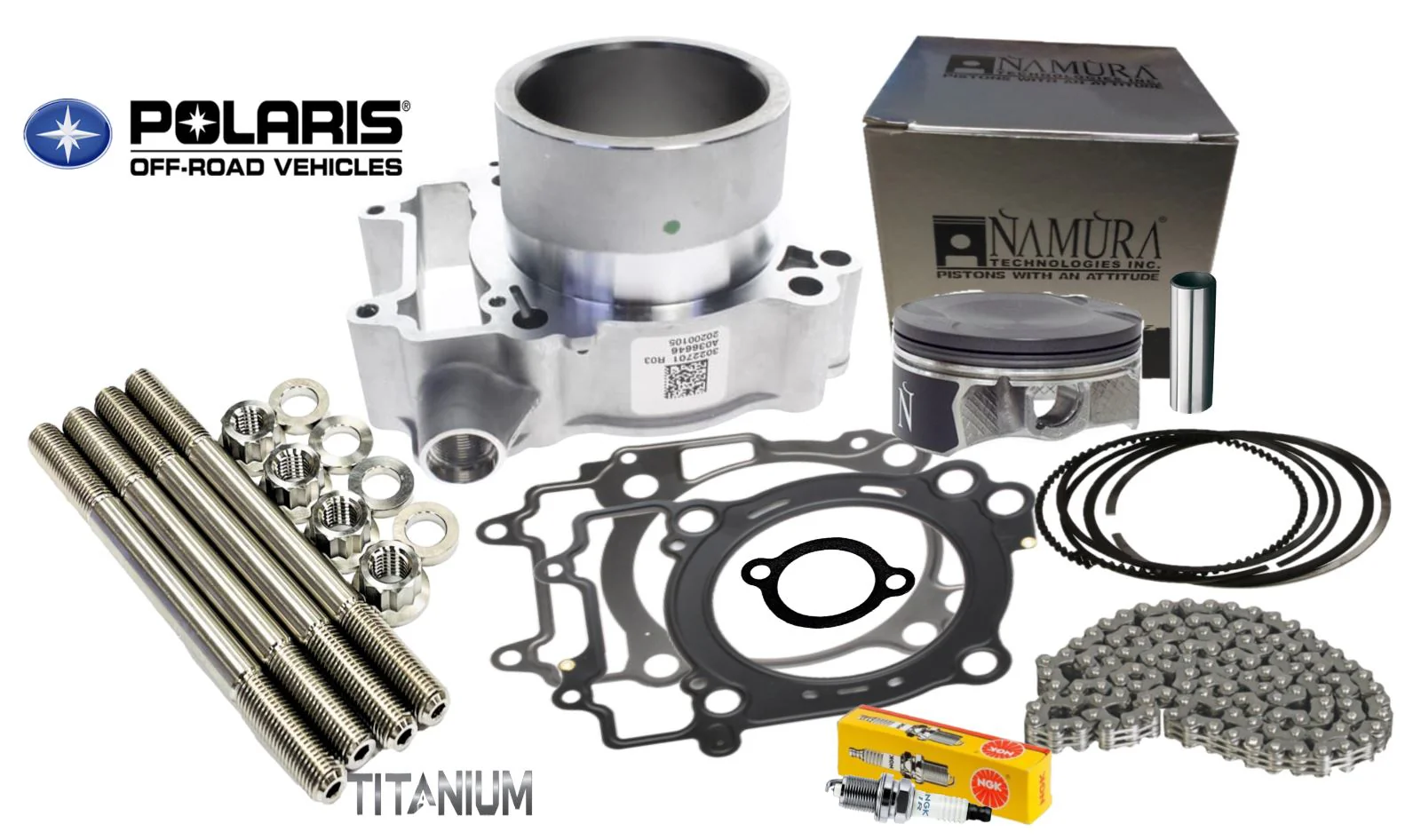 2017+ Sportsman ACE 450 Polaris OEM Cylinder Namura Top End Rebuild Kit 3022701 - Image 9