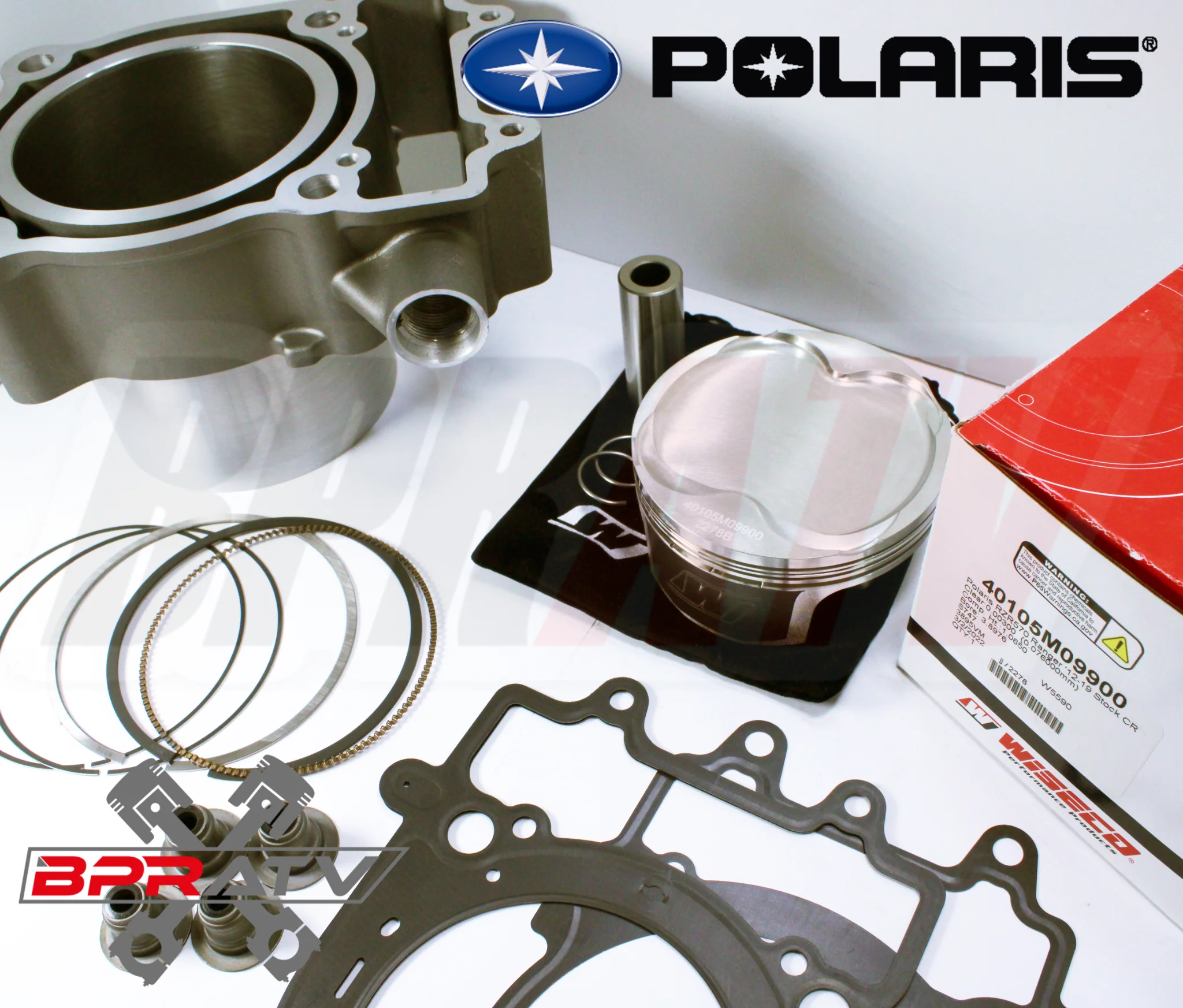 21-22 Polaris RZR TRAIL 570 Wiseco Piston Cylinder Gasket Top End Rebuild Kit - Image 3