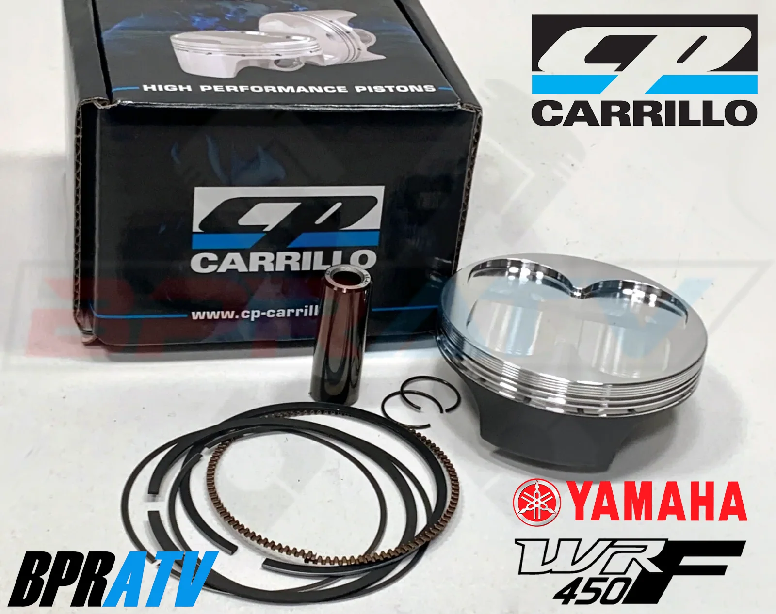 21-23 Yamaha WR450F 97mm 14.3:1 CP Carrillo CT-3 Coated DLC Pin RACE Piston Kit - Image 2
