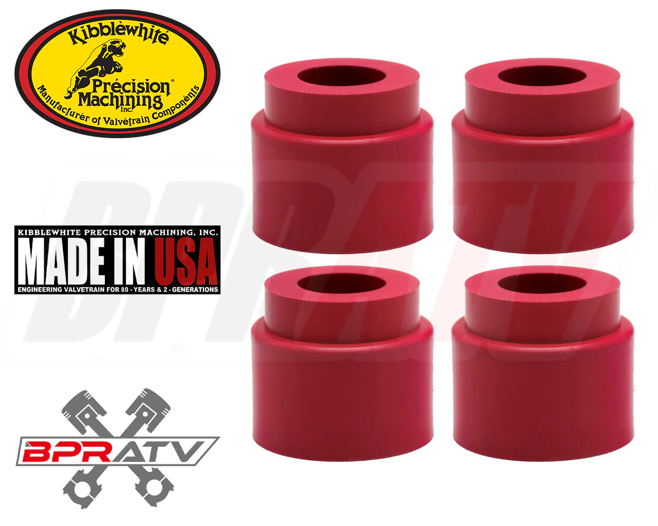 71-76 Triumph TRIDENT Kibblewhite RED Viton Valve Stem Seals 71012-4 Set of Four - Image 2