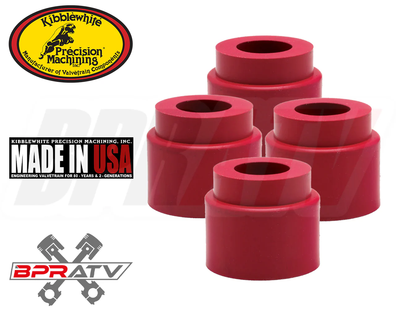 71-76 Triumph TRIDENT Kibblewhite RED Viton Valve Stem Seals 71012-4 Set of Four - Image 4