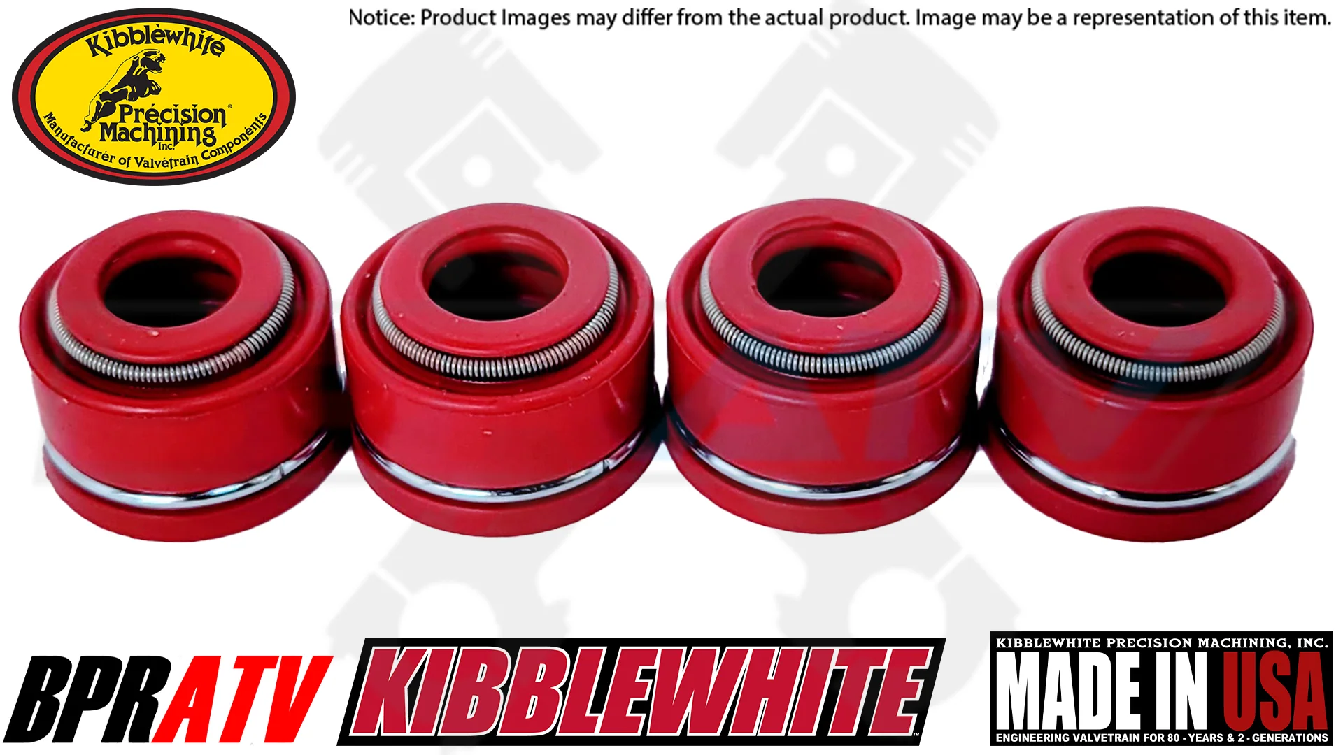 75-79 Honda GL1000 GL 1000 Gold Wing Kibblewhite RED Viton Valve Seals Set of 8 - Image 7