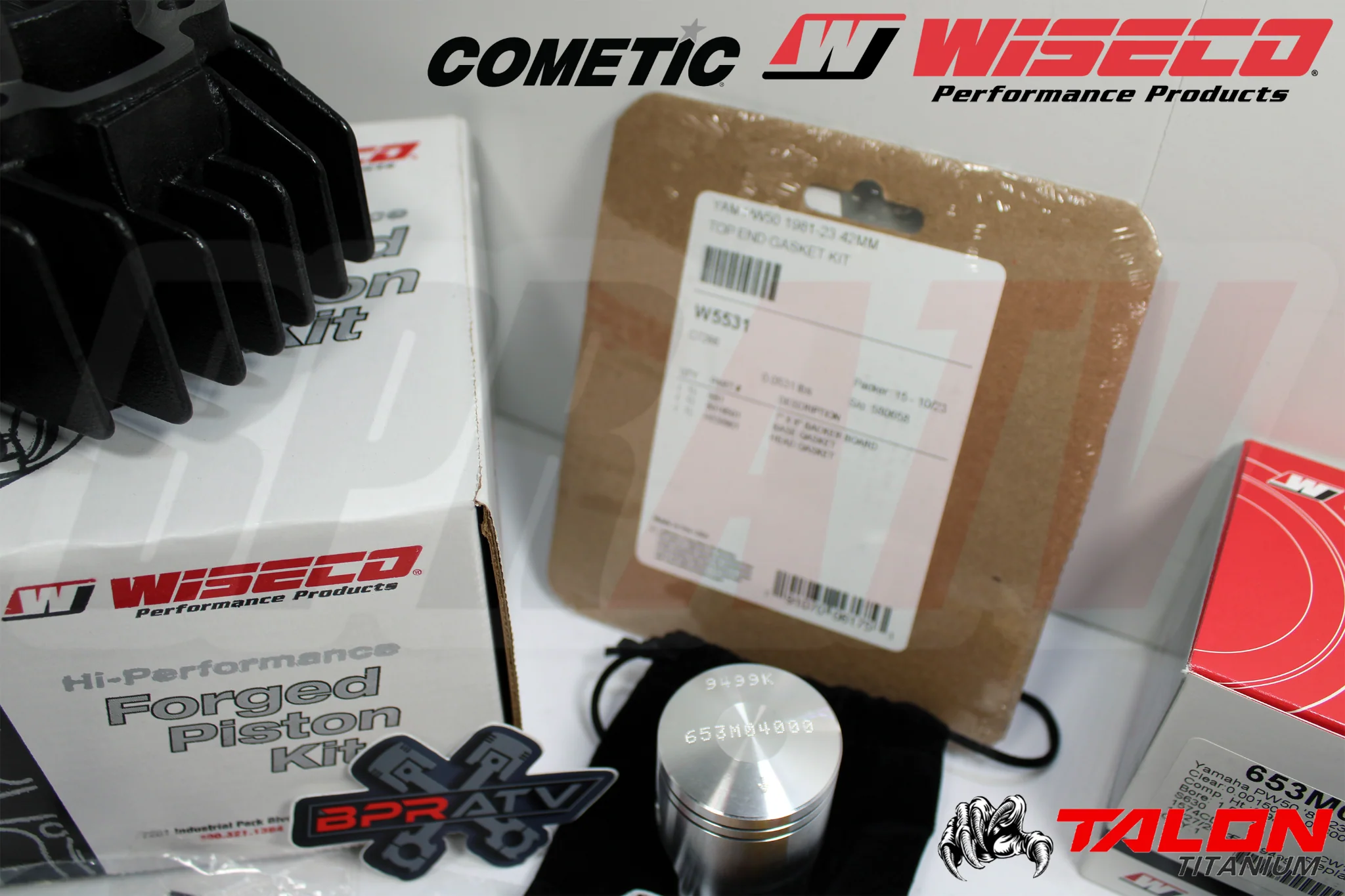 81-25 Yamaha PW50 Y-Zinger Stock Bore Complete WISECO Piston Top End Rebuild Kit - Image 19