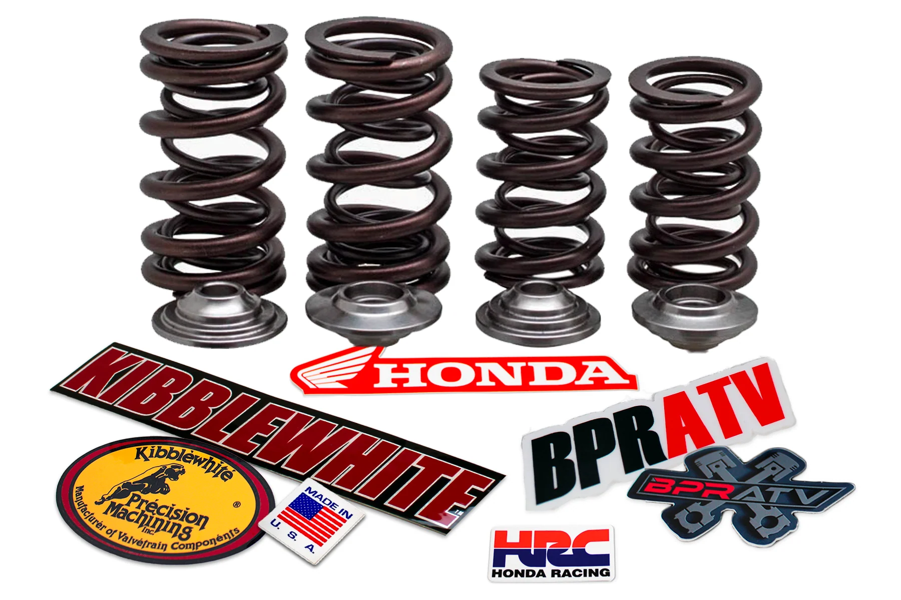 85 86 Honda ATC350X Valve Spring Kit + RED Seals Ti Retainers by Kibblewhite USA - Image 16