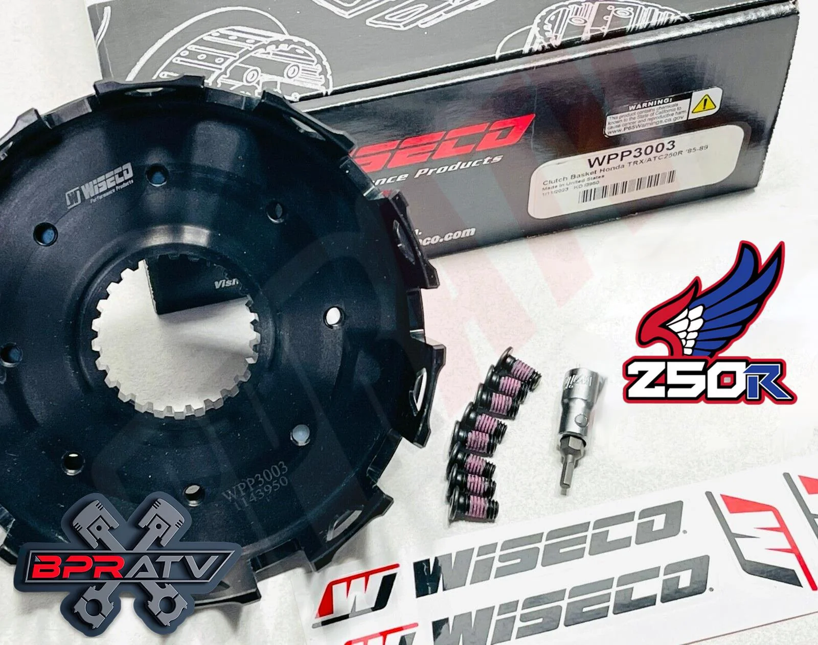85-89 Honda ATC250R TRX ATC 250R TRX250R Wiseco Billet Clutch w/ BPR Clutch Kit - Image 4