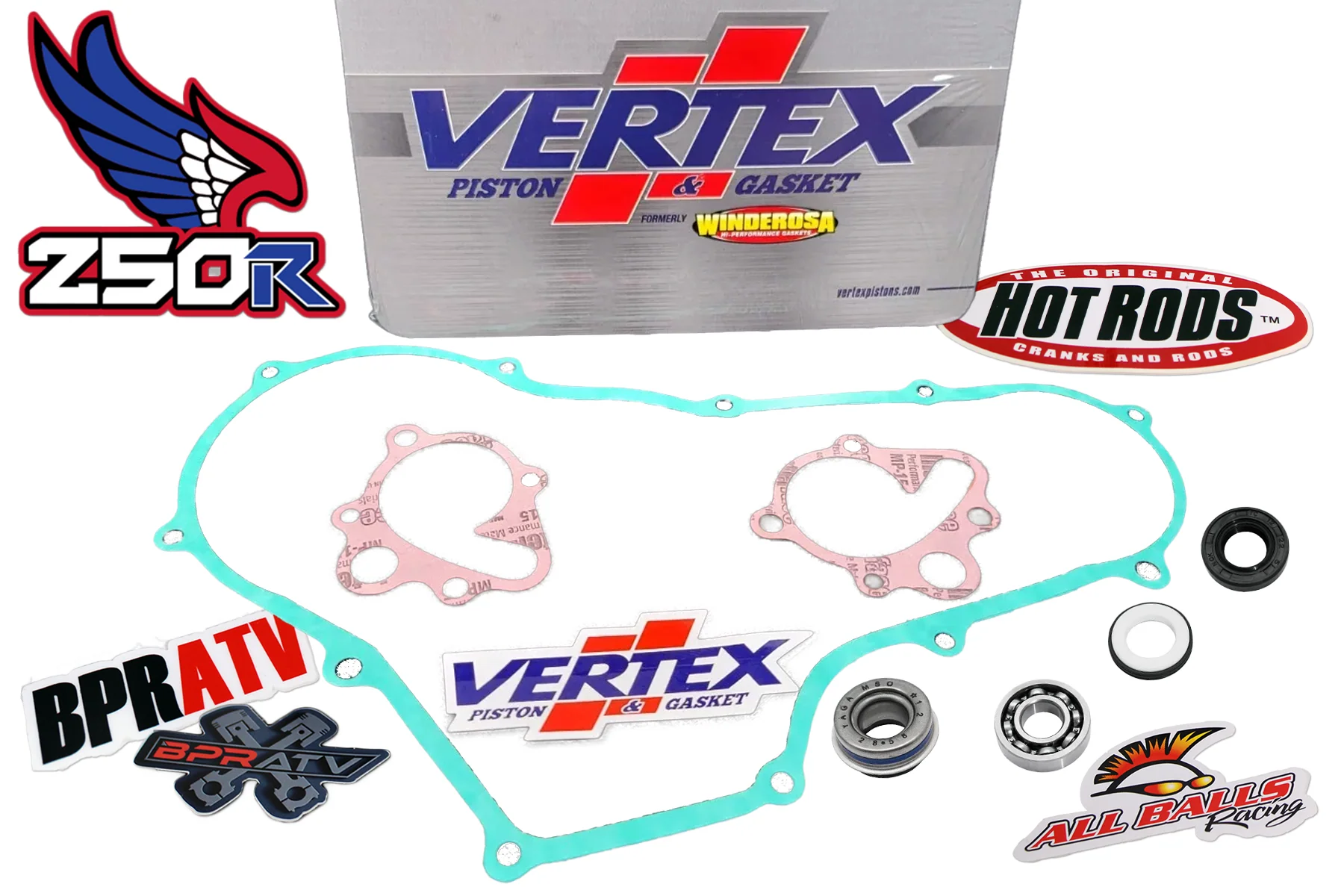 86-89 Honda TRX250R TRX 250R Hot Rods Vertex Water Pump Rebuild Kit Seal Bearing - Image 2